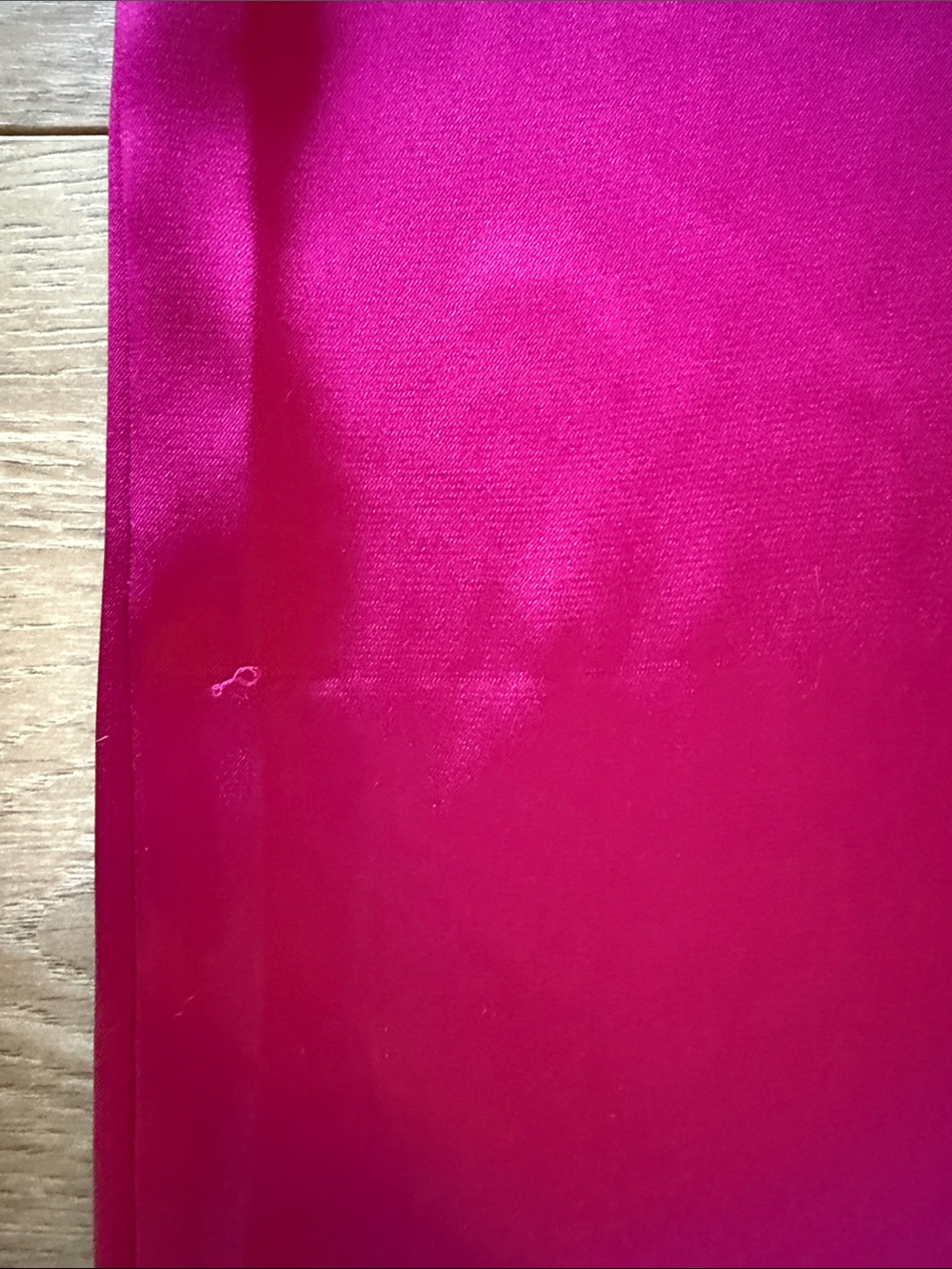 Express Hot Pink Satin Cowl-Neck Wide-Leg Jumpsuit - Picture 8 of 8